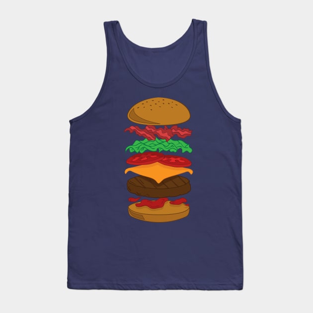 Hamburger Ingredients Tank Top by Digster
